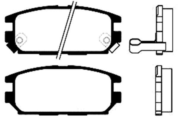 KAVO PARTS Комплект тормозных колодок, дисковый тормоз BP-5524